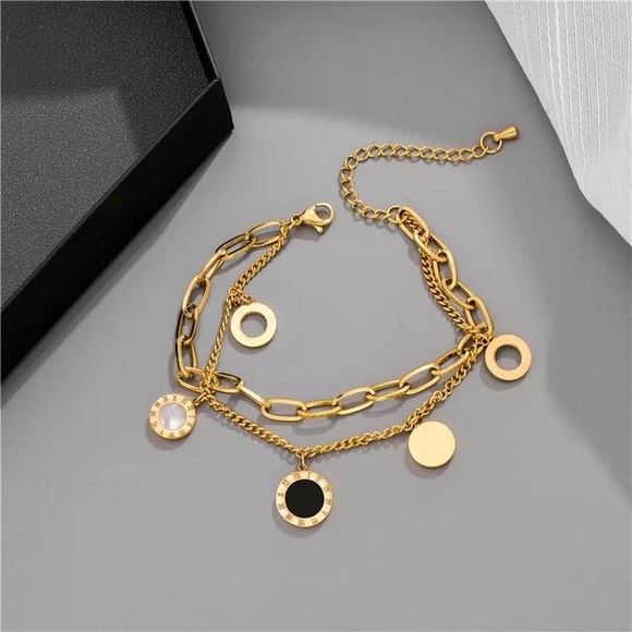Jewelry - Women Stainless Steel Roman Charm Bracelet